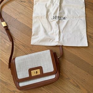 J. Crew Tan and Cream Shoulder Bag